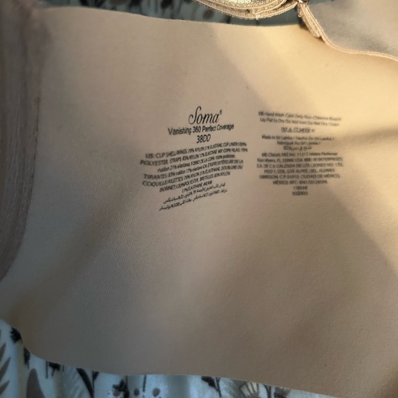 Soma vanishing perfect coverage soft tan bra NWT 38DD - Picture 4 of 5